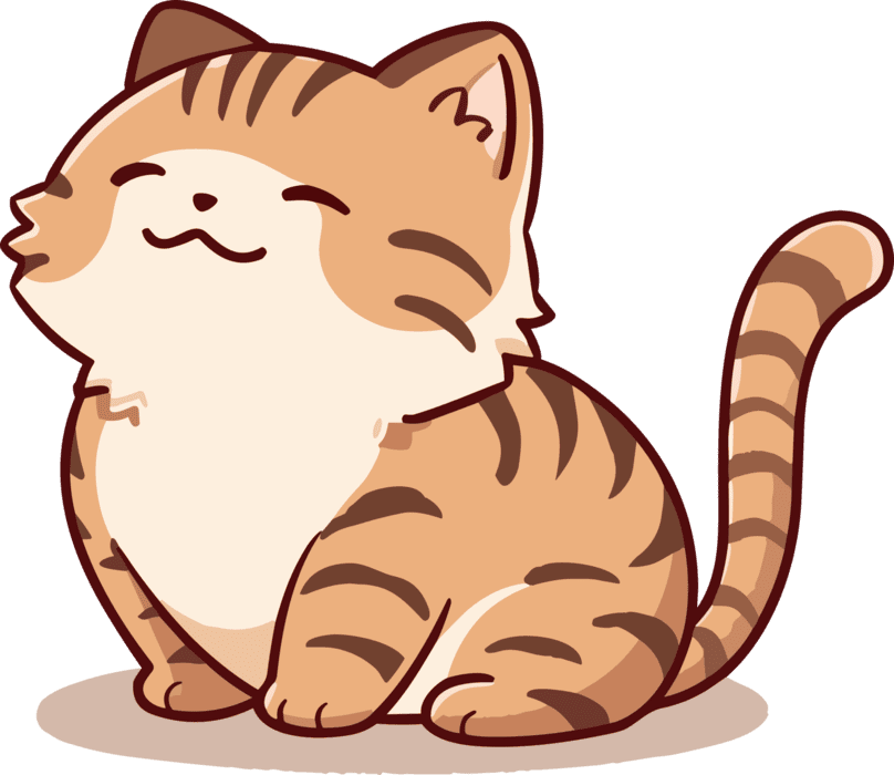 Cartoon cat source image before conversion