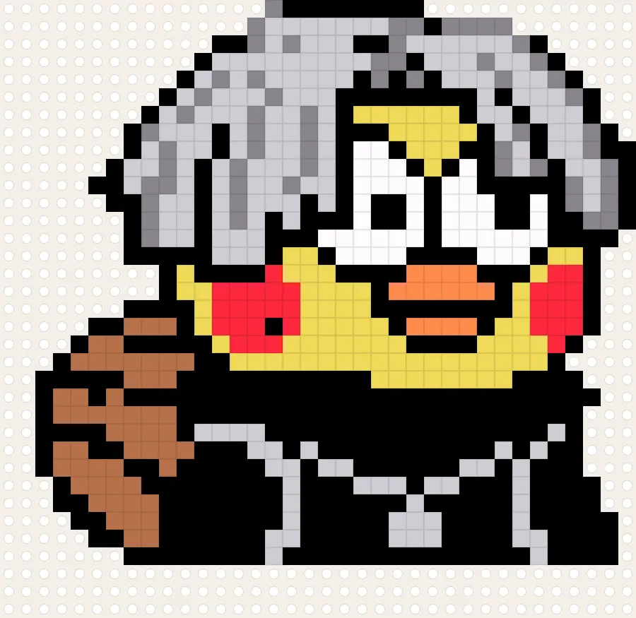 Chicken Bro perler bead chart
