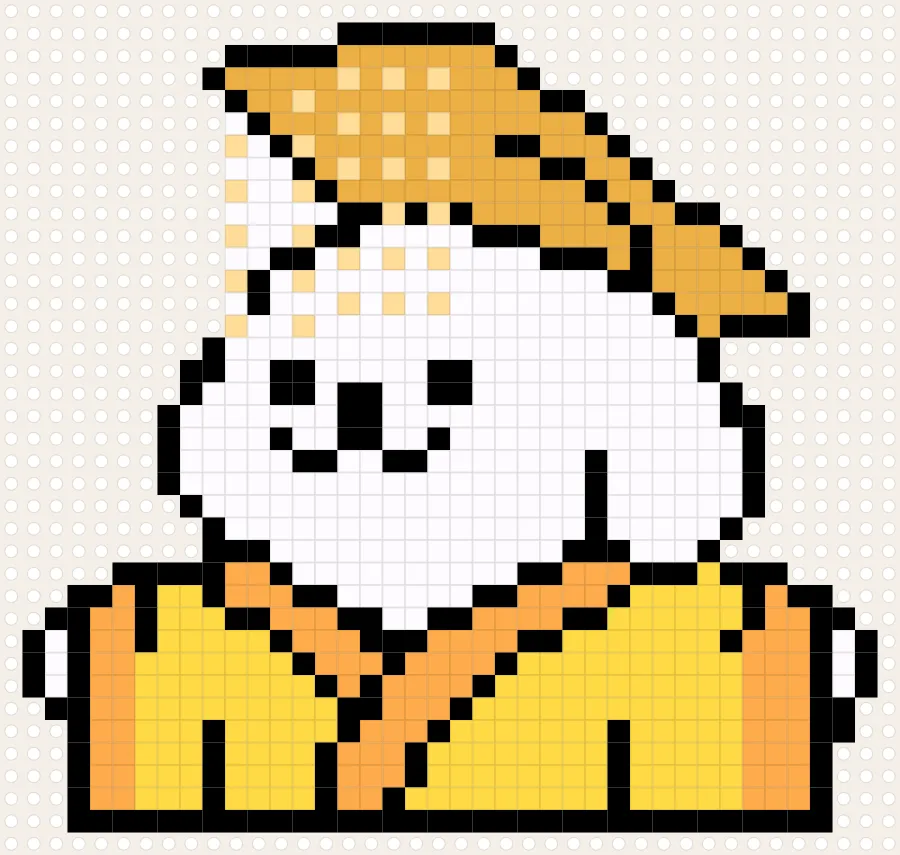 Emperor Dog perler bead chart
