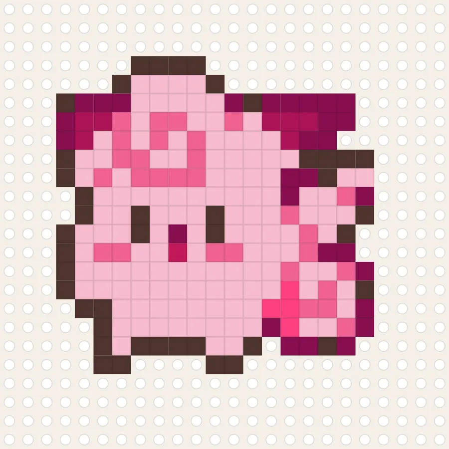 Jigglypuff perler bead chart