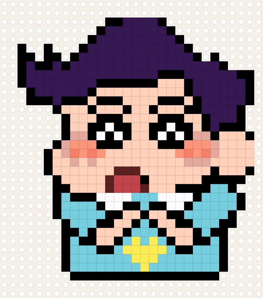 Shin-chan Kazama perler bead chart