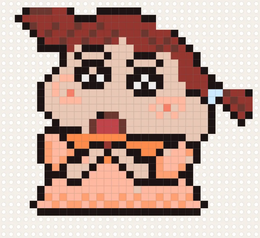 Shin-chan Nene perler bead chart