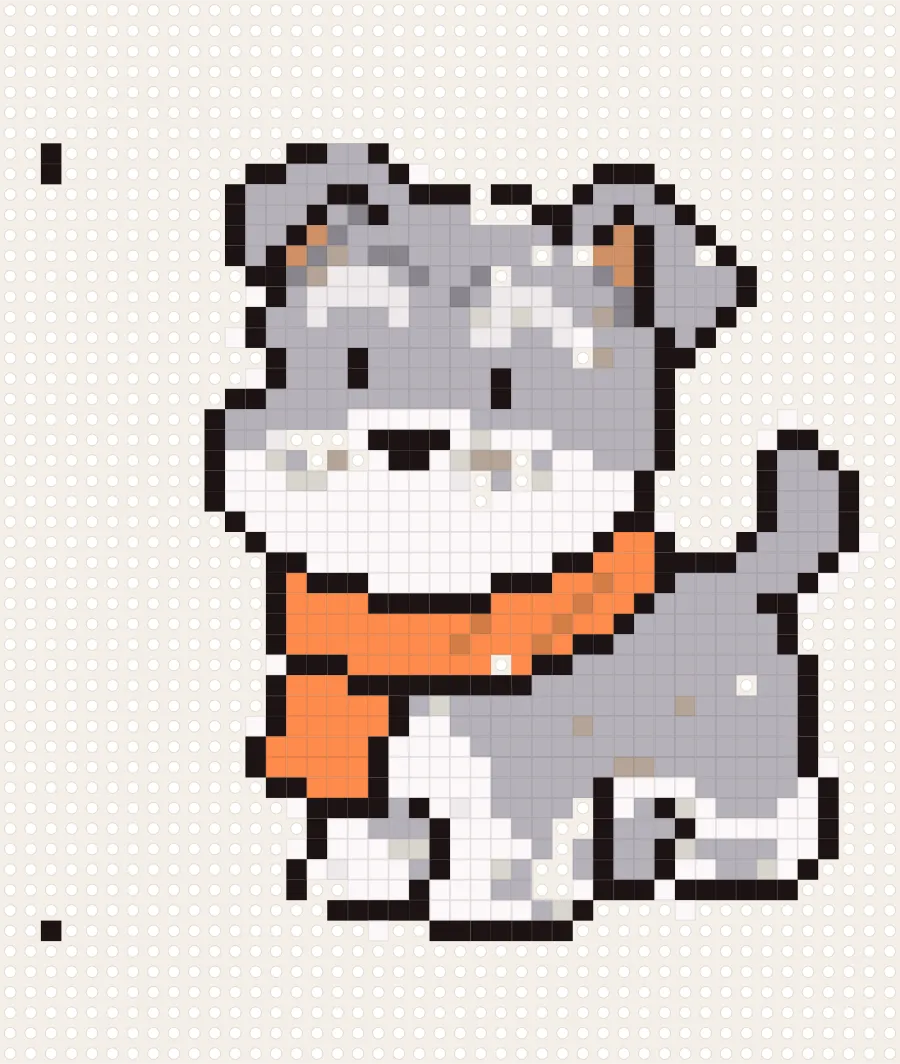 Schnauzer Puppy perler bead chart