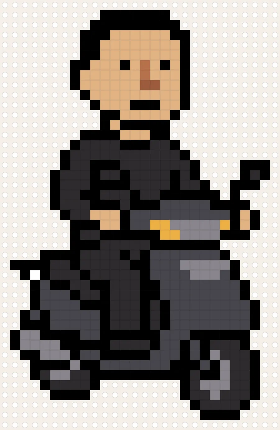 Scooter Dude perler bead chart