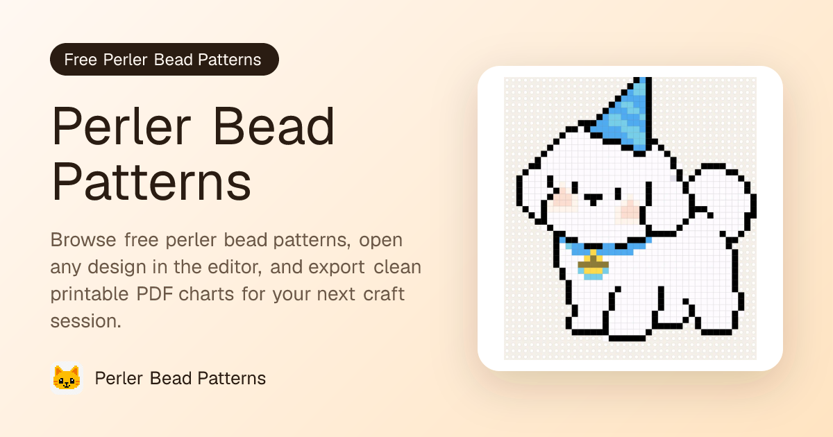 Perler Bead Patterns — Free Charts, Editor & Printable PDFs