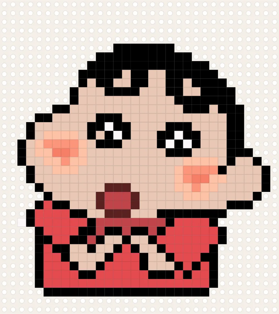 アイロンビーズ 図案クレヨンしんちゃん